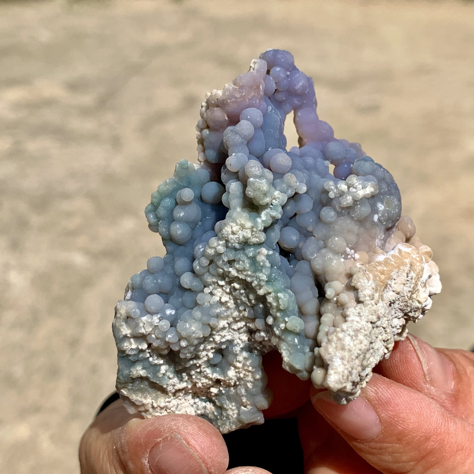 62G Natural purple grape agatequartz crystal granular mineralspecimen