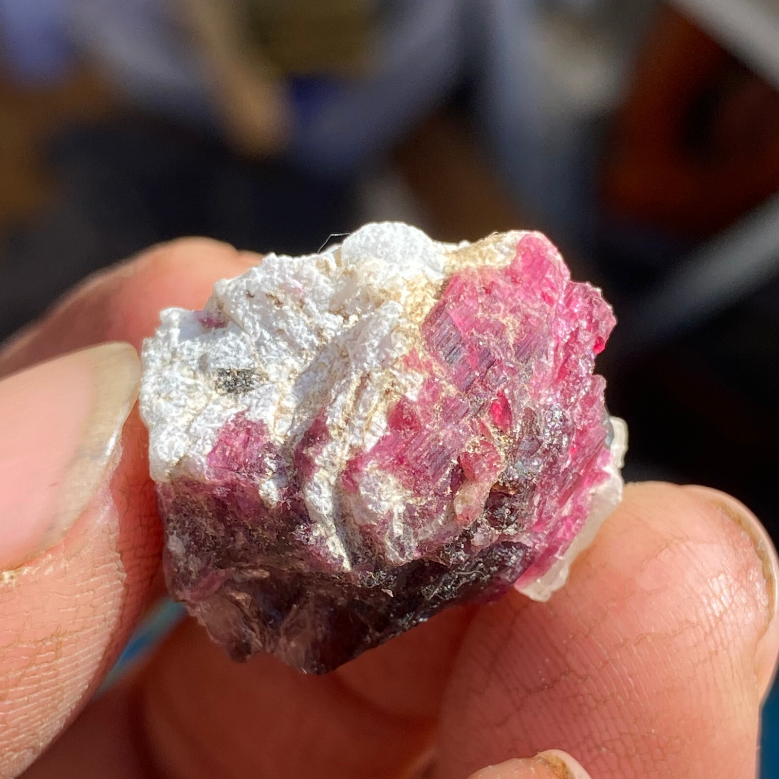 7.0g Natural Pink Tourmaline Crystal Cluster Rough Gem Mineral Specimen