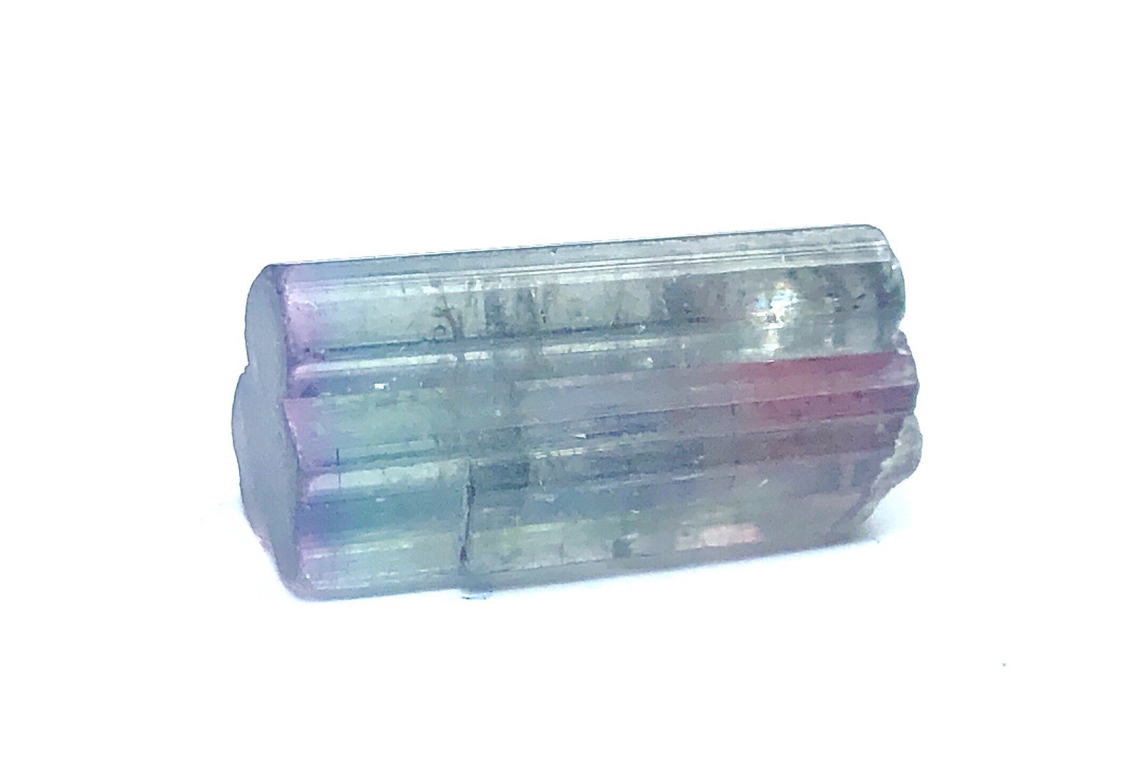 Rare bicolor watermelon tourmaline crystal from afg