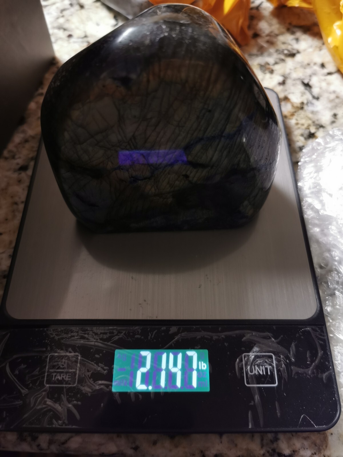 Natural Flash Labradorite Quartz Crystal Freeform Rough Mineral Healing 2+LB