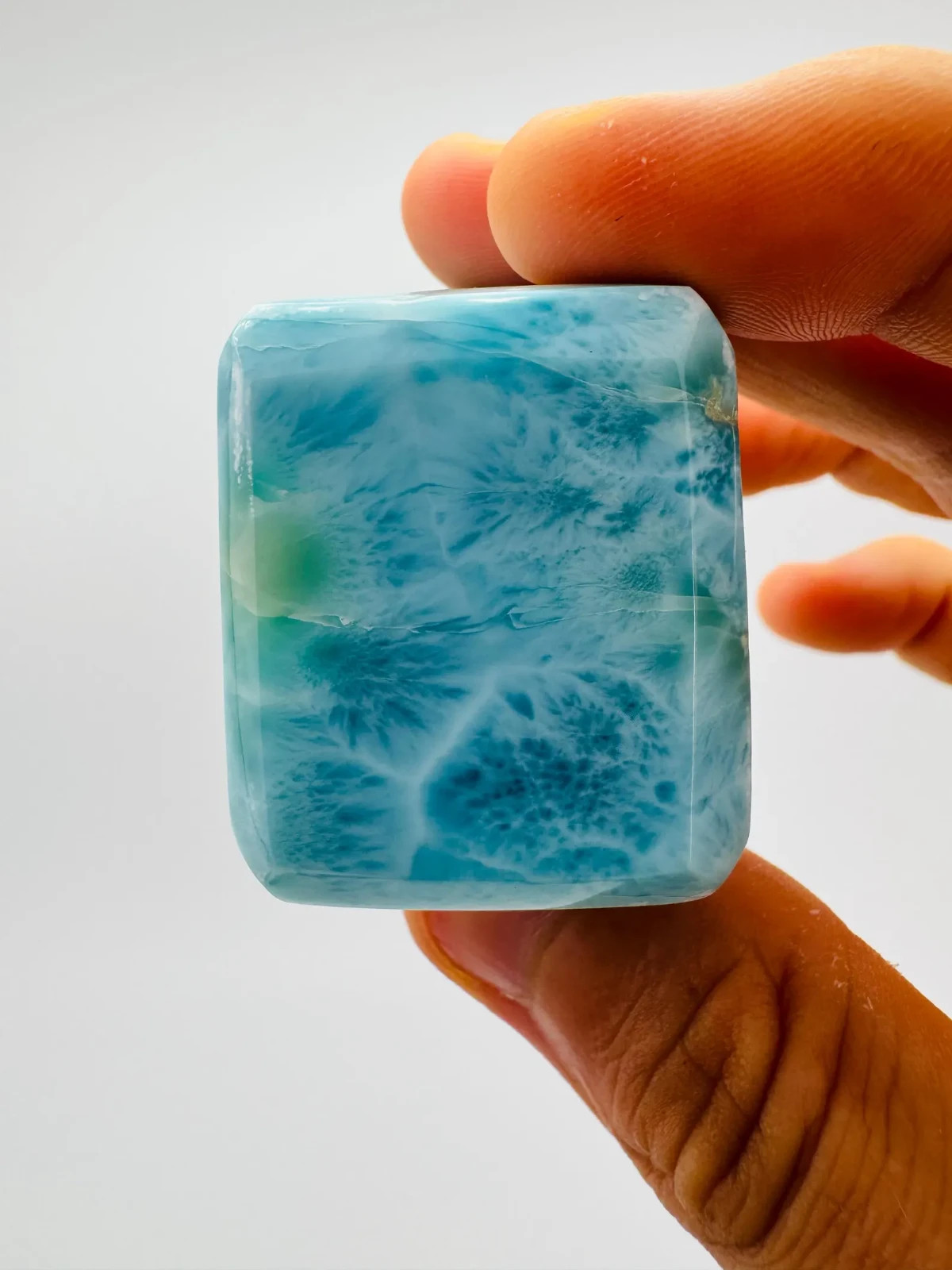 DOMINICAN REPUBLIC LARIMAR CUBE 41 X 34 MM