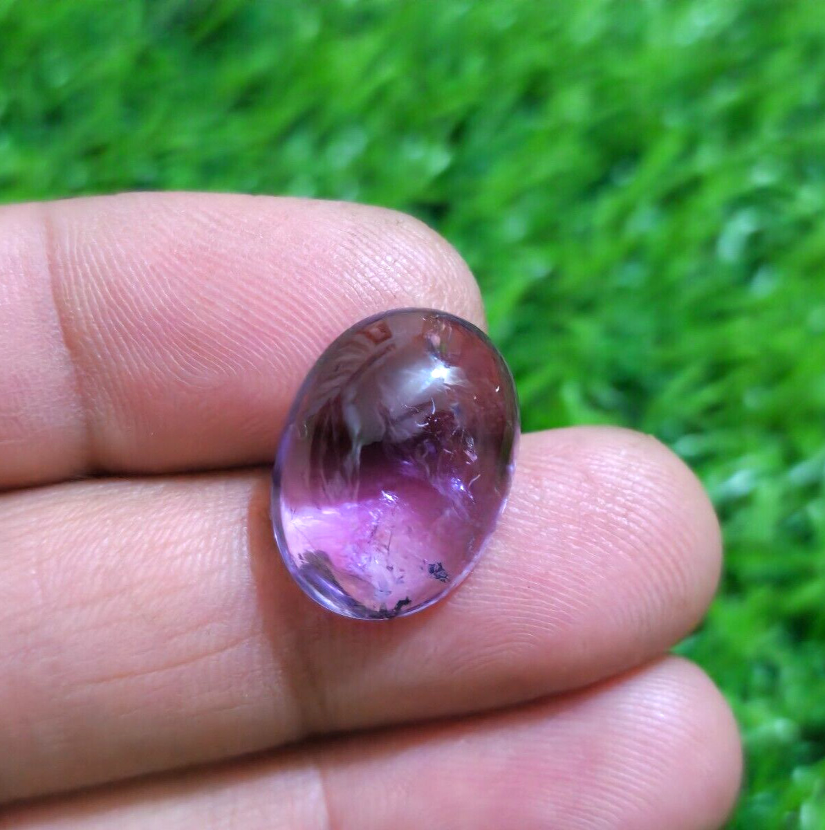 Outstanding Purple Amethyst Oval Cabochon 32.50 Crt Loose Gemstone For Jewelry