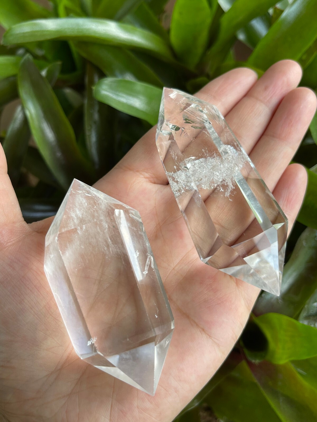 Premium Clear Quartz Six-Sided Polished Double Terminated Points, Pick A Weight