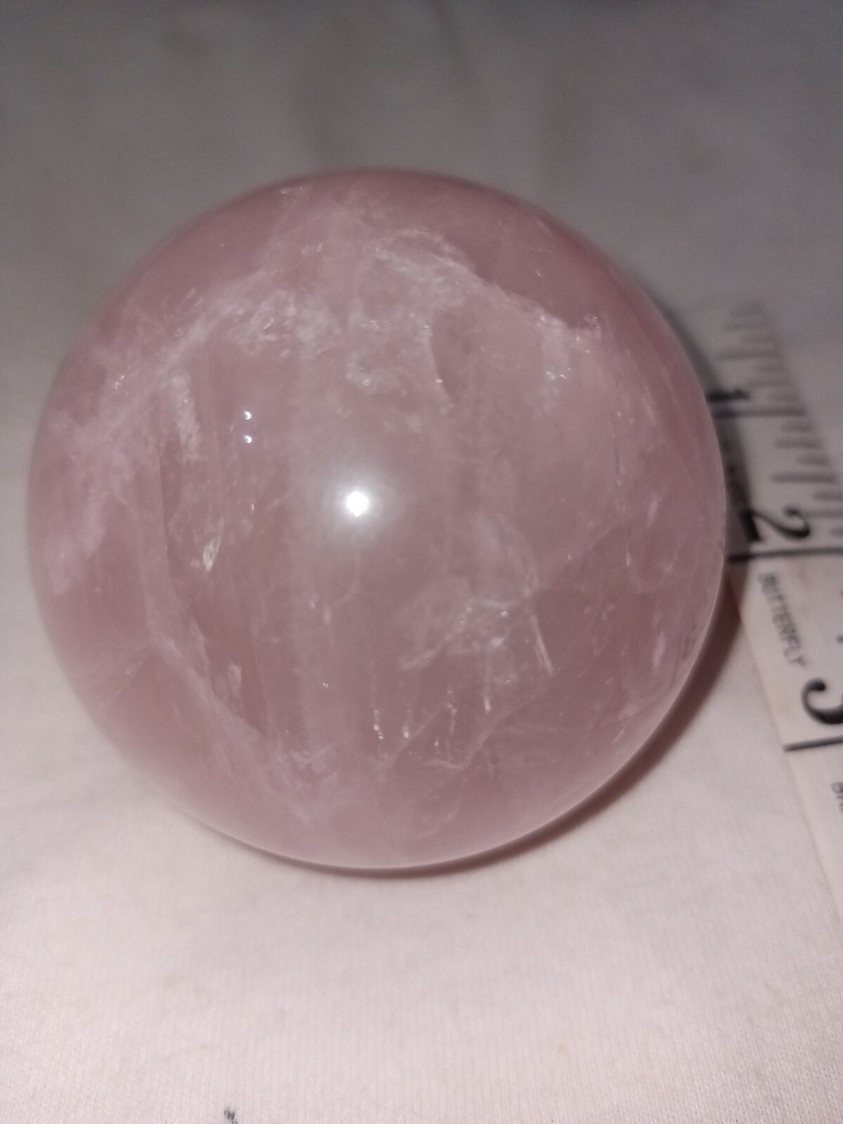 1 Pound 453g Pink Rose Natural Quartz Sphere Crystal 9in round C