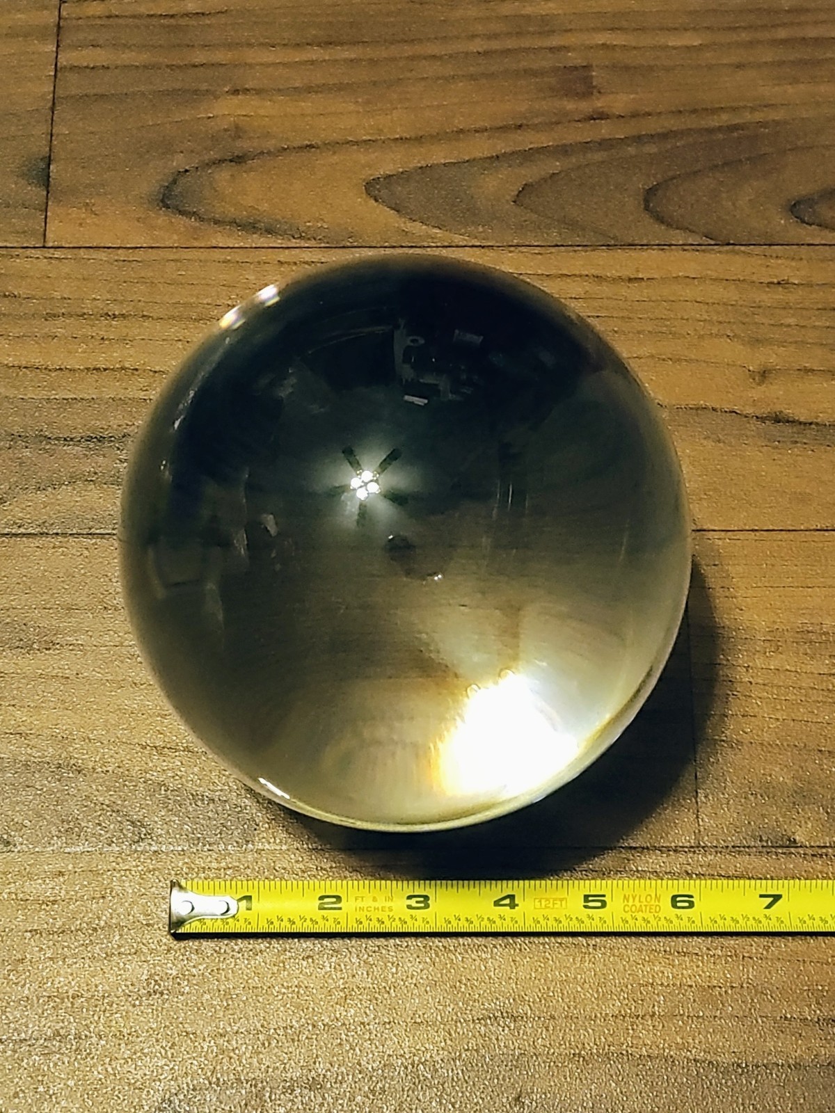 Clear Glass Sphere/Ball – Approximately 6 inches Diameter – Over 9 Pounds