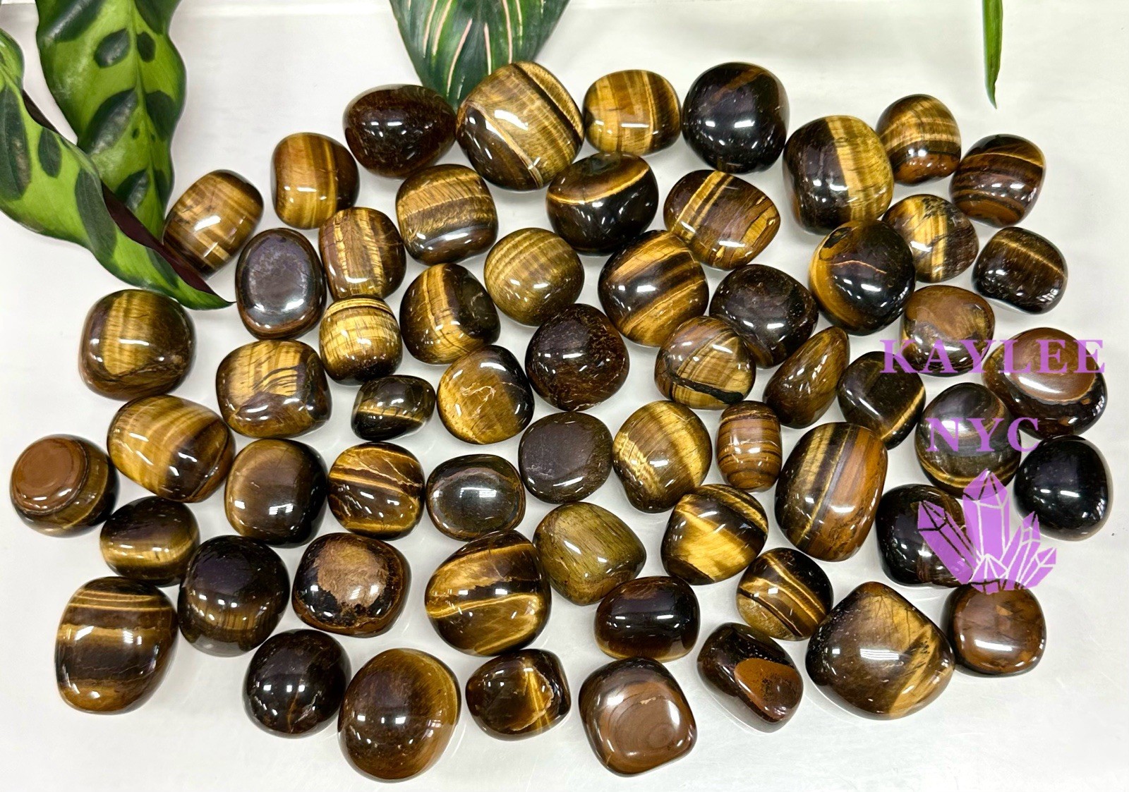Wholesale Lot 2 Lbs Natural Tiger Eye Tumble Crystal Healing Energy