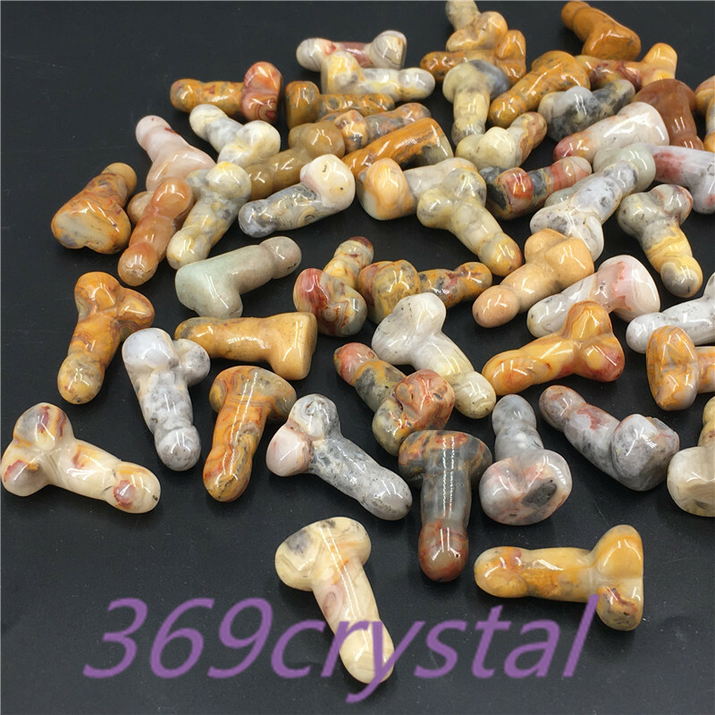 A lot of Natural mini Small Penis Quartz Crystal Massage Wand Healing wholesale