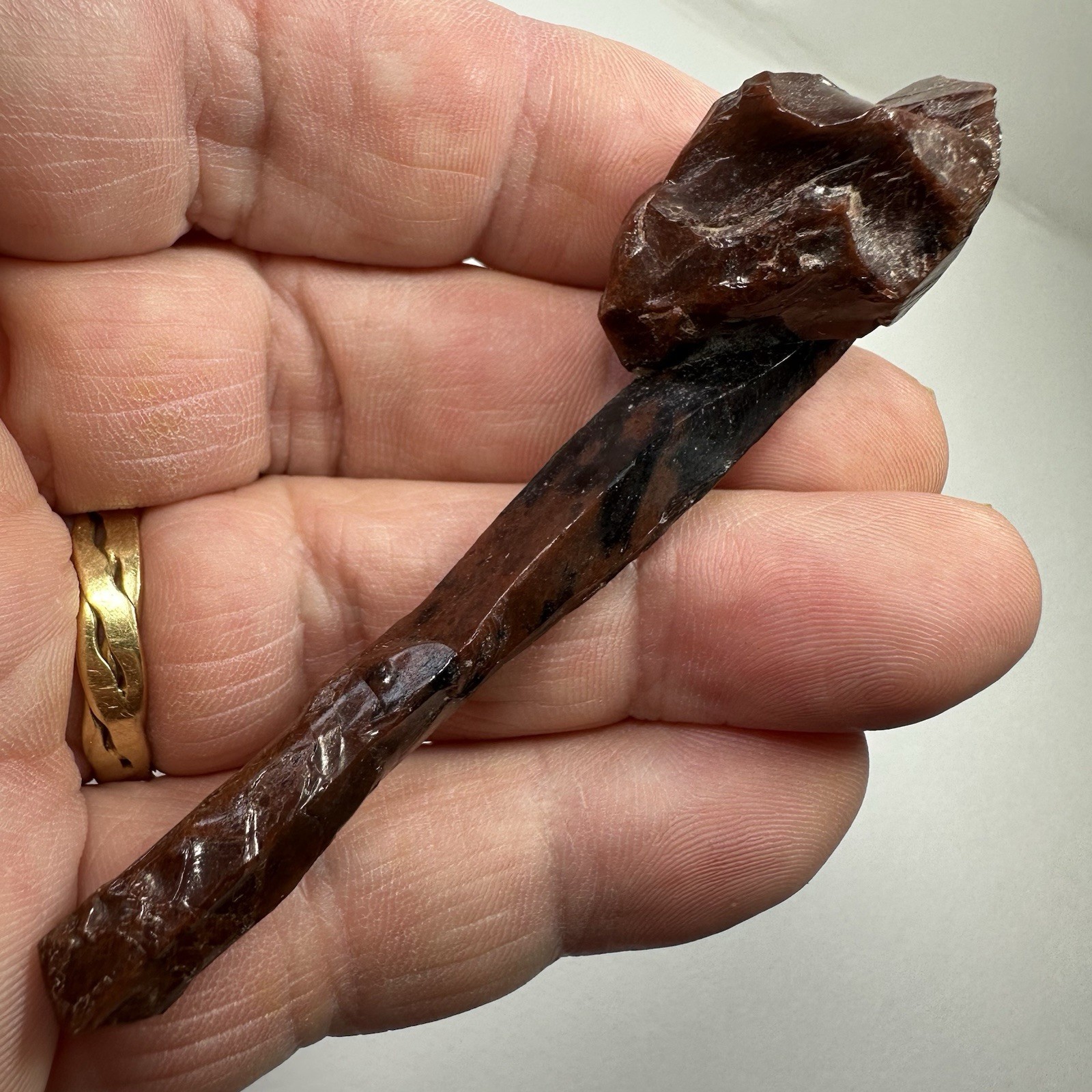 Mahogany Obsidian Crystal Shard Volcano Glass Ex Peter Kleiner Collection