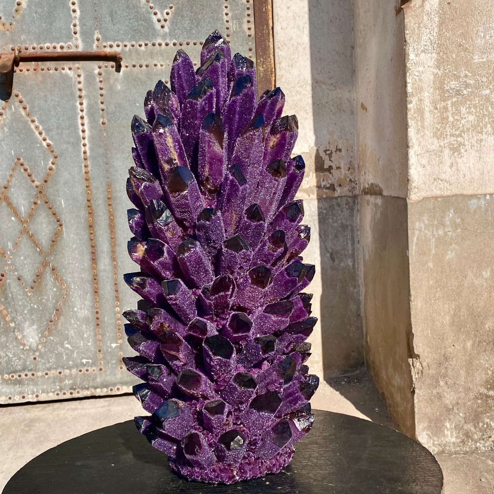 24.8LB New Find purple PhantomQuartz Crystal Cluster MineralSpecimen