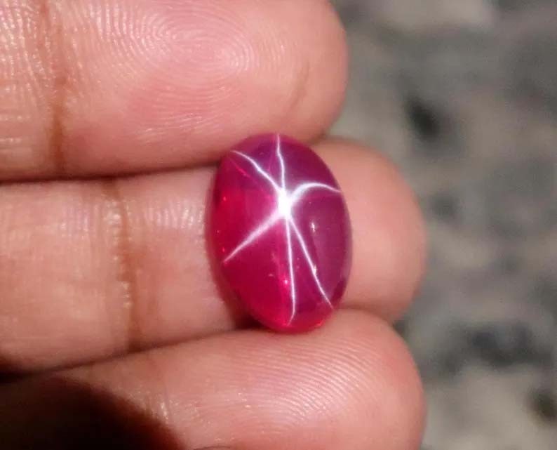 9 Ct Natural Oval Cut Mined Star Ruby Cabochon Certified Loose stone From Burma