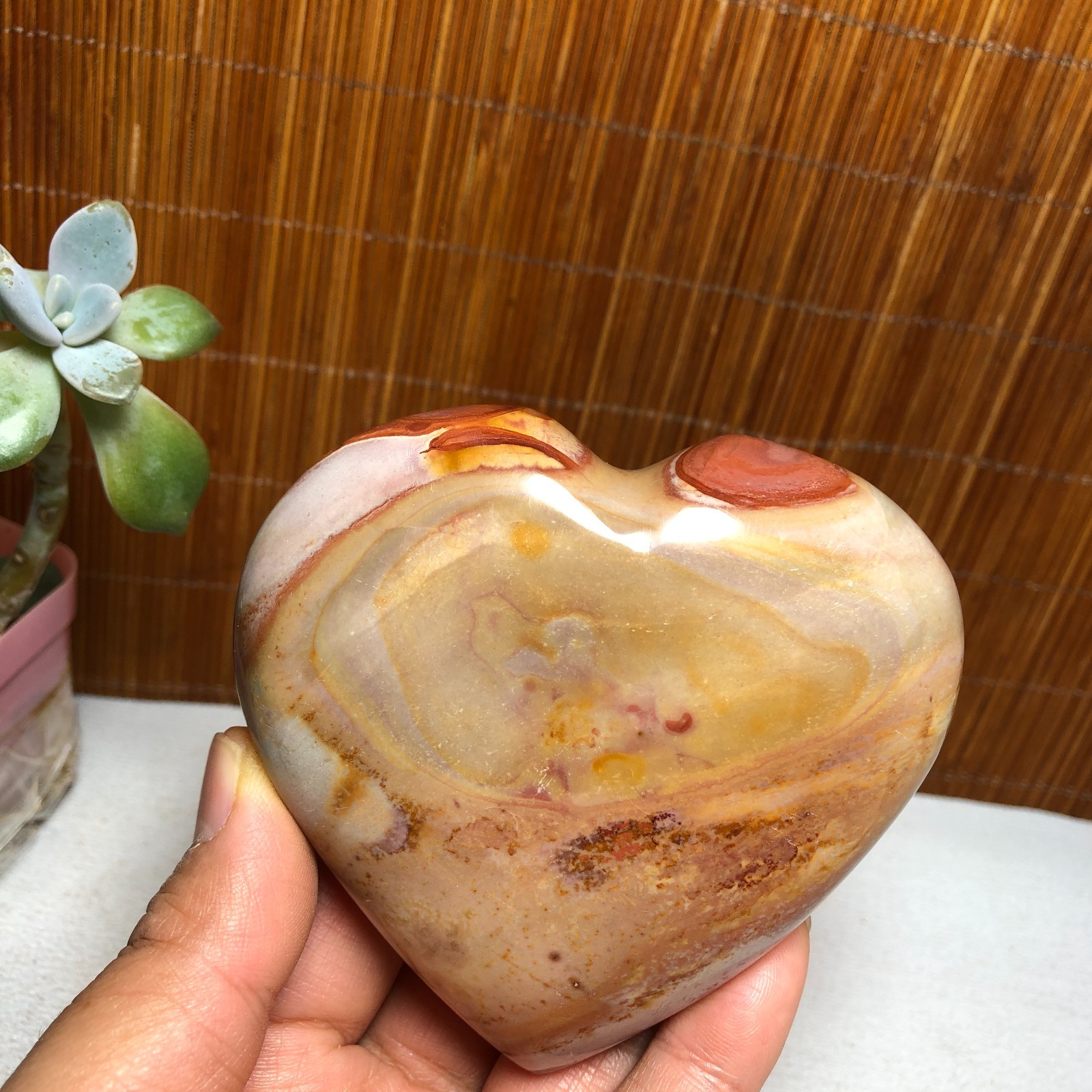 286g Natural Ocean Jasper quartz crystal Heart point healing Madagascar A2222