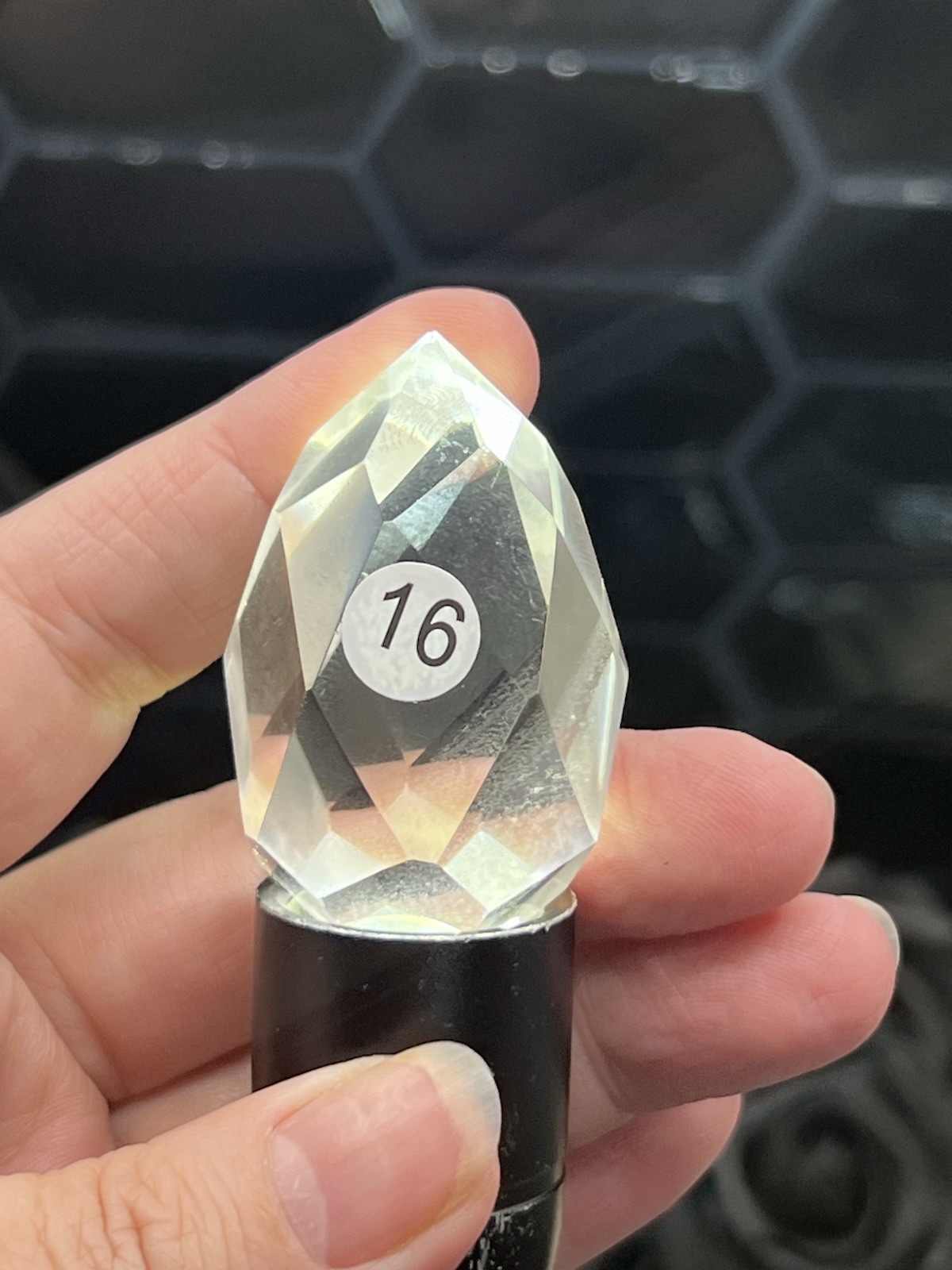 Natural Clear Quartz Faceted Egg HQ Self standing L@@K Free ship & Gift