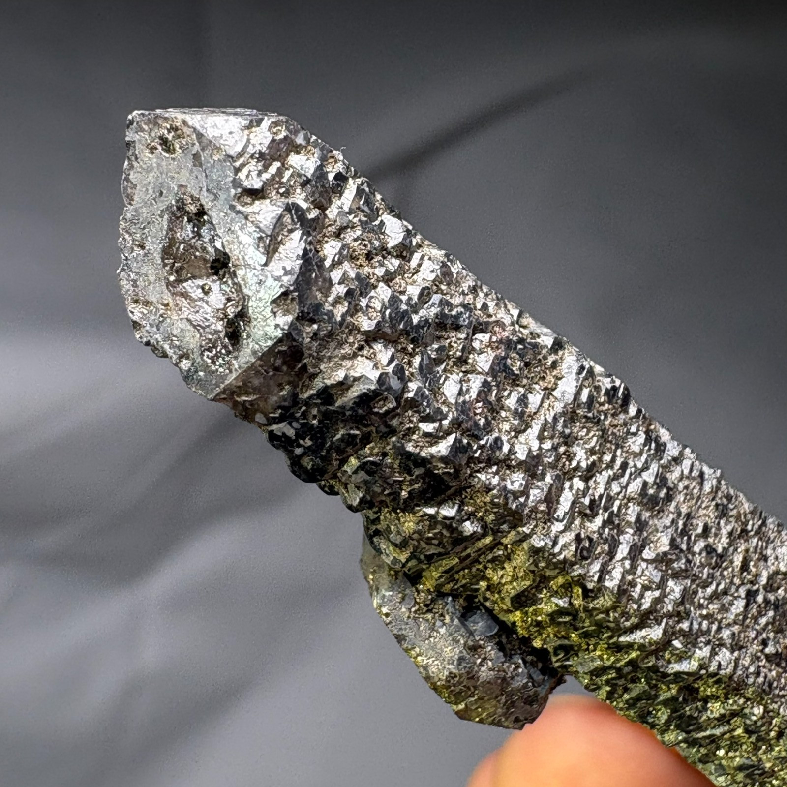 Natural Etched Flashy Point Rare Specimen Raw Mineral Healing with Acrylic Stand