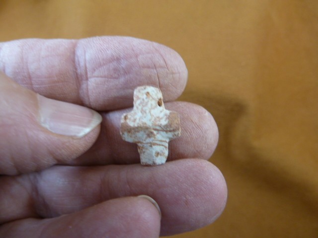 (CR593-78) 5/8″ SMALL Fairy Stone CHRISTIAN CROSS Staurolite Crystal MATRIX
