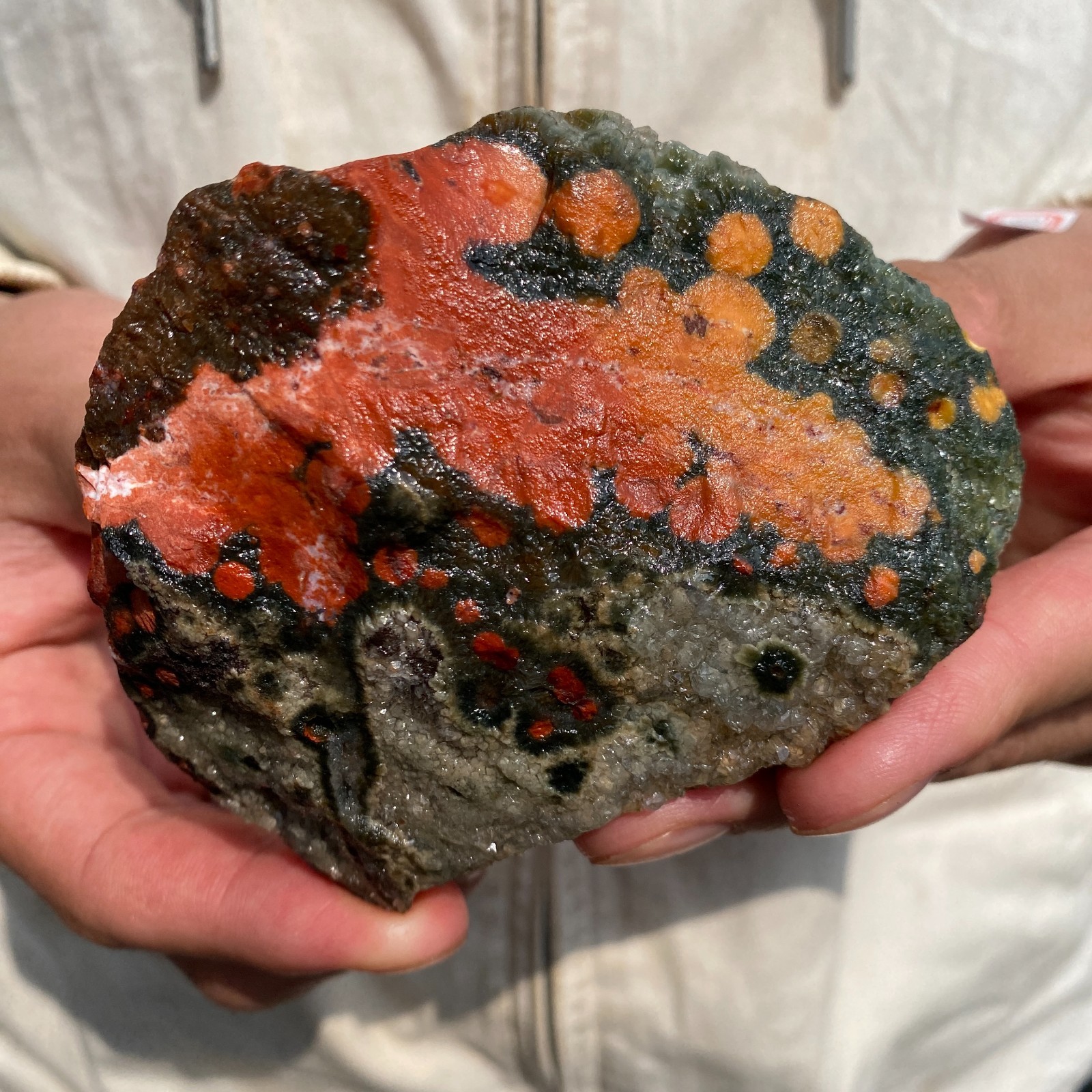 350G Rare Natural Raw Ocean Jasper Rough Quartz Crystal Mineral SpecimeM