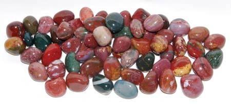 Fancy Jasper Tumbled Stones 1 lb Rainbow Multi Colored Healing Crystal