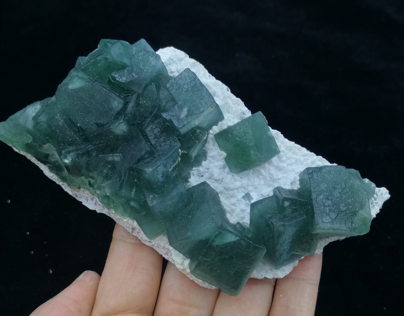 110mm Morandi-Blue Fluorite on Quartz, Natural Mineral Specimen Inner Mongolia