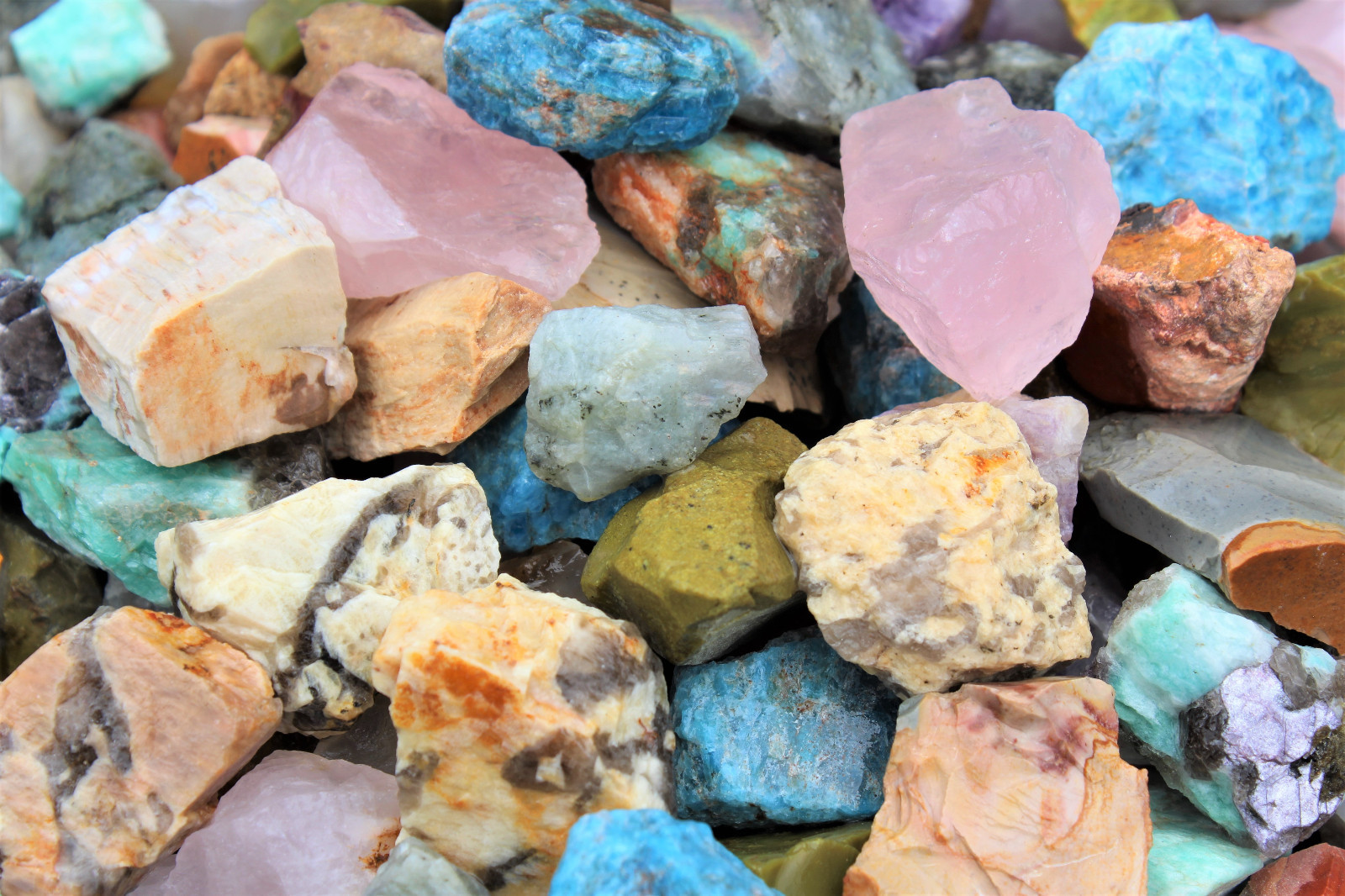 1/2 lb Bulk Lot Africa Mix Natural Rough Tumbler Rocks Stones 8 oz Madagascar