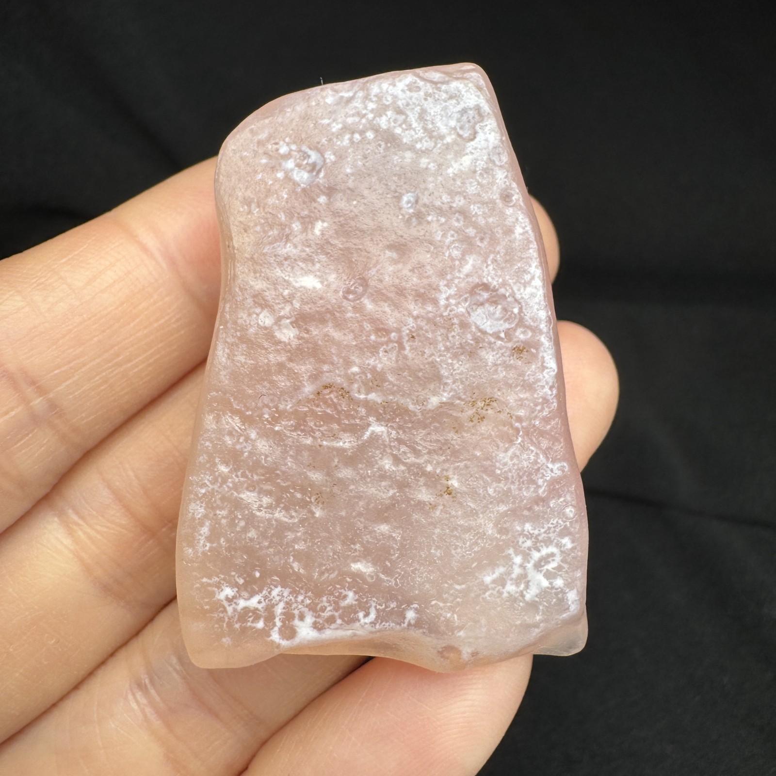 4.4cm/31g Raw & Natural Alxa Gobi Icy-Pink Agate, Inner Mongolia-5917