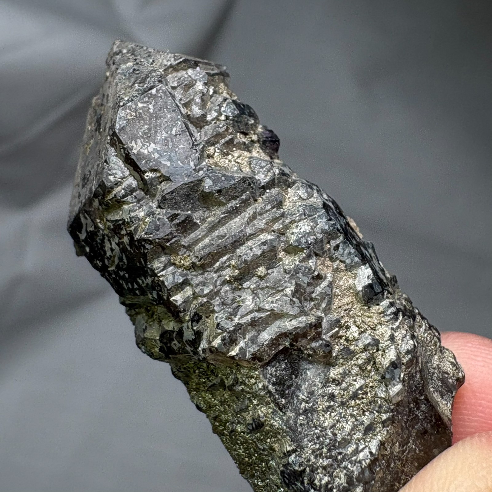 Natural Etched Flashy Point Rare Specimen Raw Mineral Healing with Acrylic Stand