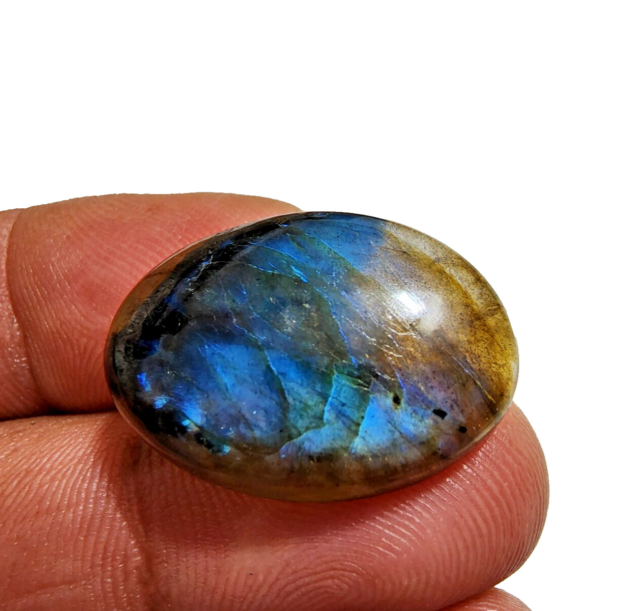 27 Crt Outstanding Labradorite Cabochon Gemstone Oval Shape Jewelry For Making