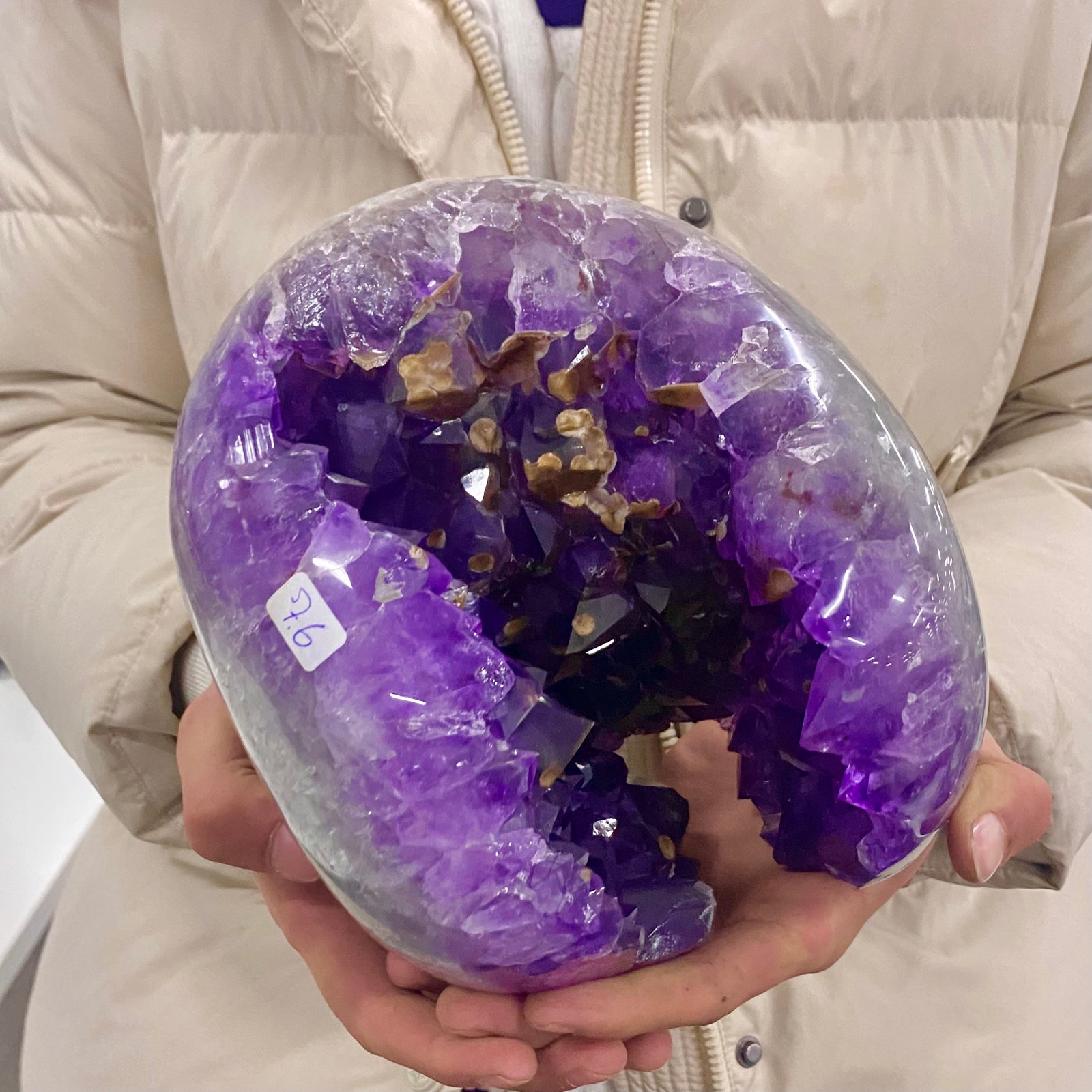 16.75LB Natural Amethyst geode quartz cluster crystal specimen Healing.