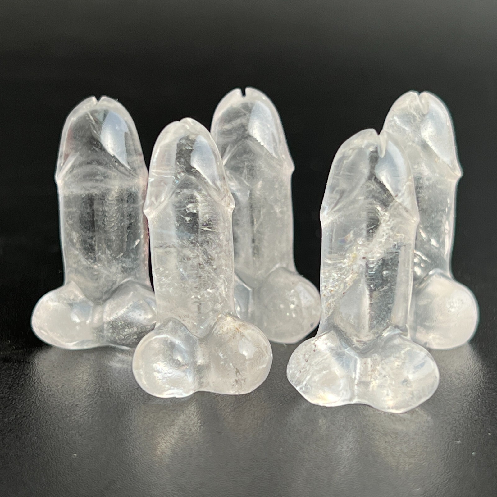 Top 1.1″ Natural clear quartz Male Penis gem Quartz Crystal Reiki Healing 5pcs