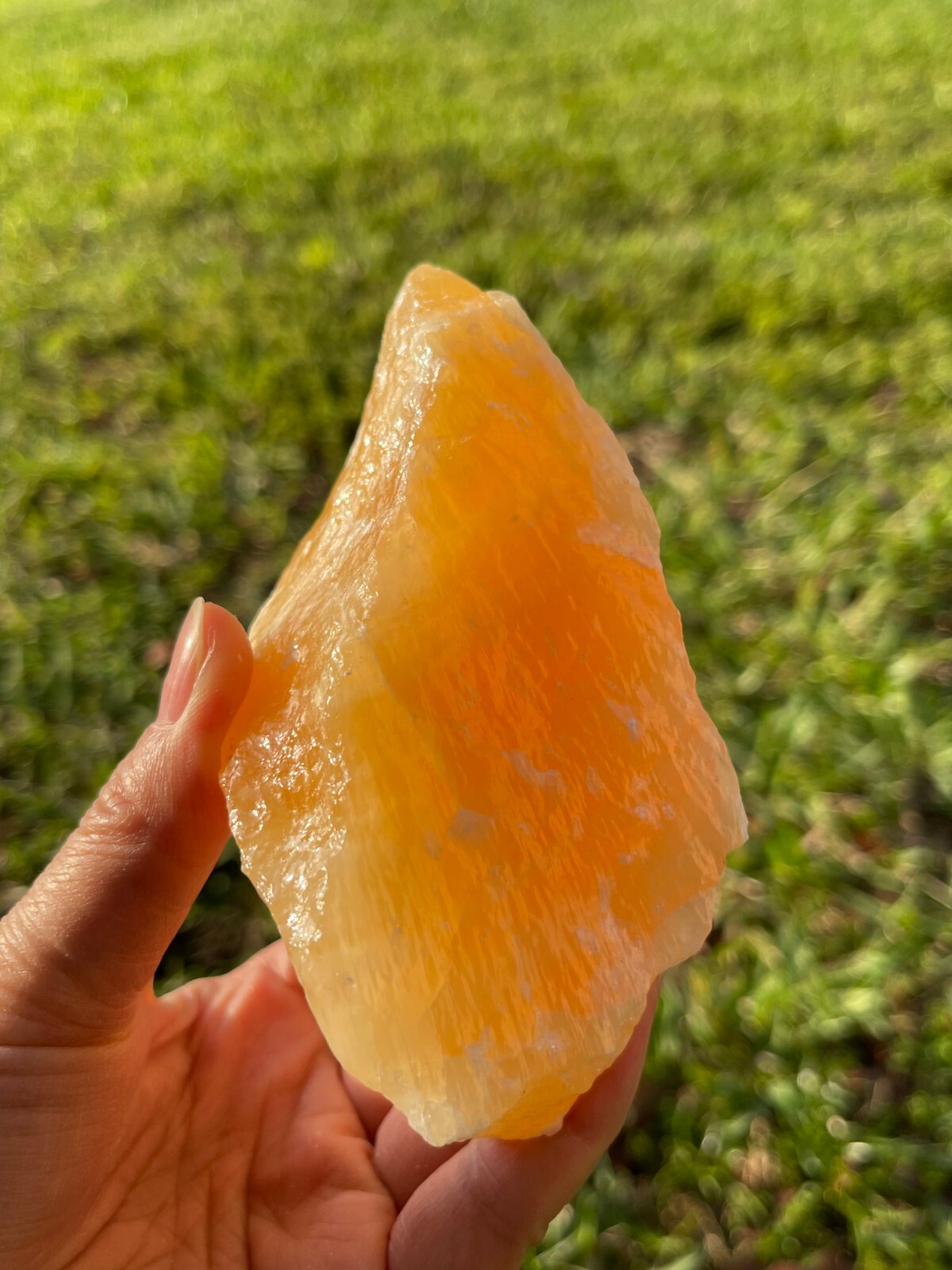 Extra Large Orange Calcite Rough Stones, 3″ – 5″ Raw Calcite Orange Natural