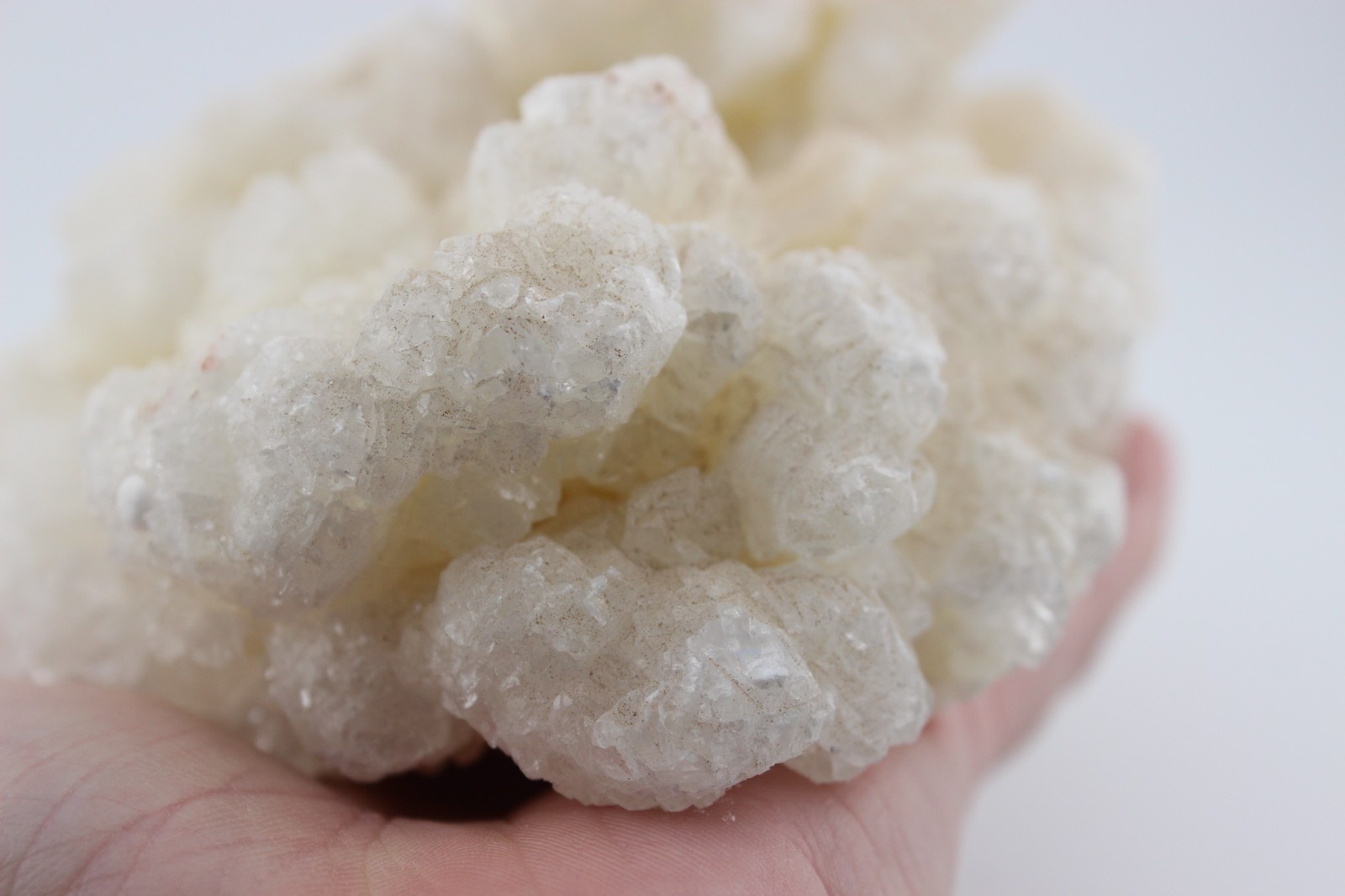 Large 2lbs 1 ounce white calcite aragonite mineral structure 5.25″ x 4″