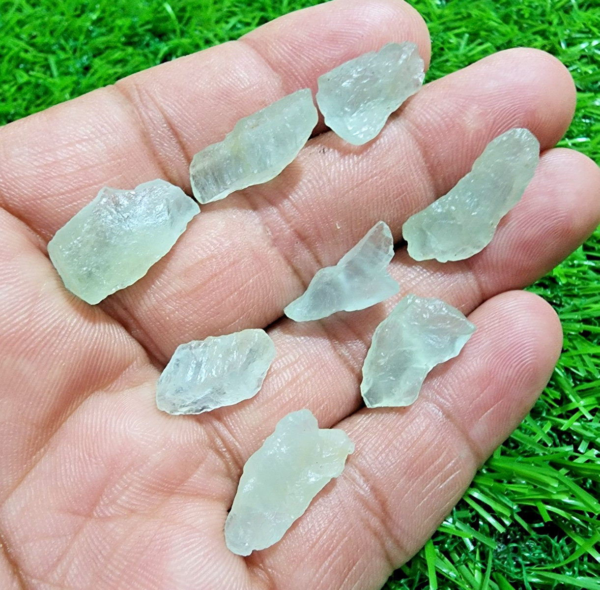 Amazing Blue Aquamarine Gemstone Rough 9Pcs Lot 16-19mm Aquamarine Raw Stones