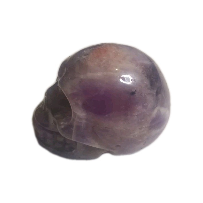 Amethyst Carved Skull 1.5″ Purple Natural Stone Realistic Look