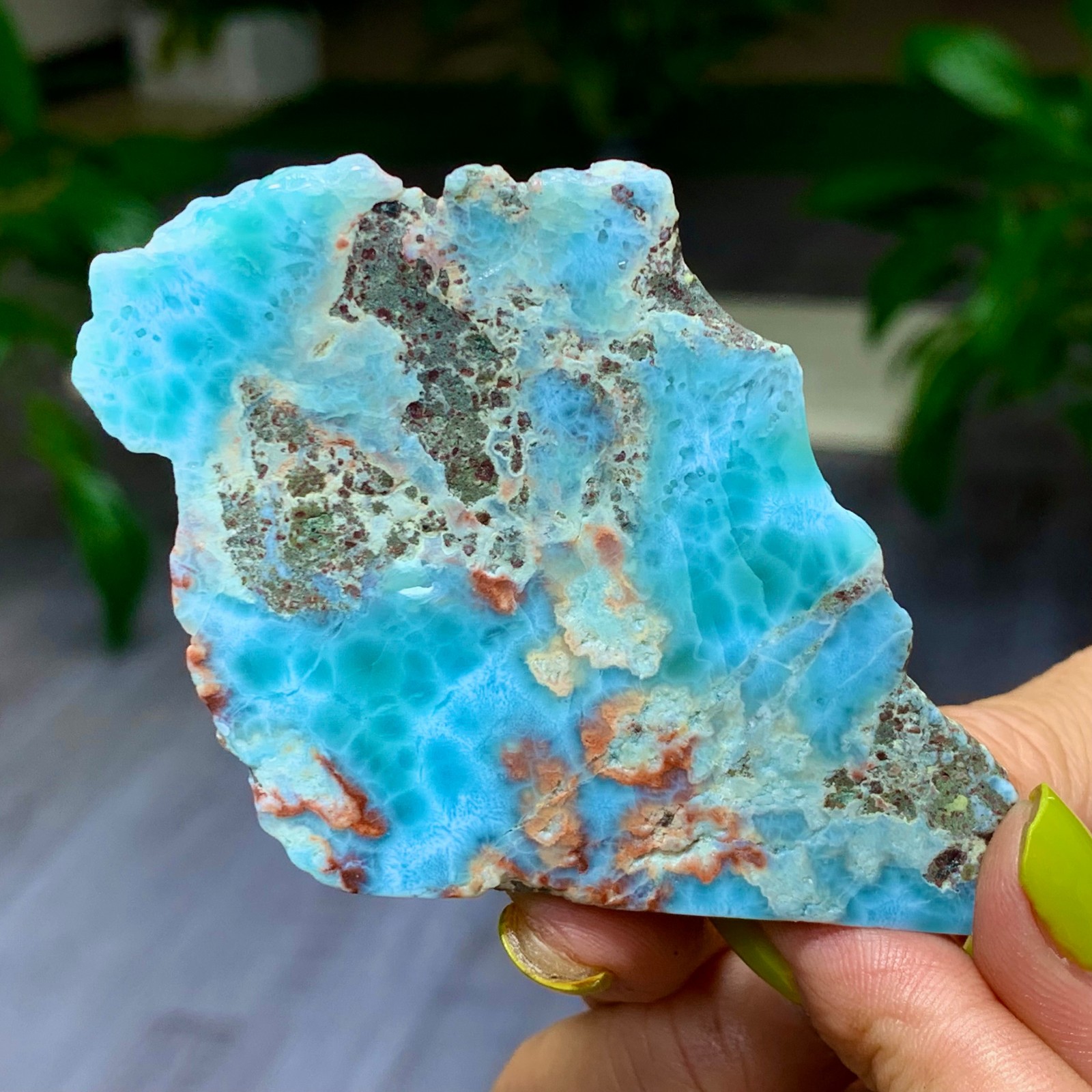 62G Natural larimar/hemimorphite Gorgeous rough raw Crystal Mineral Specimen
