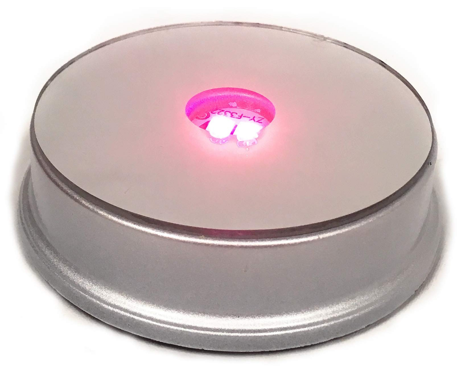 Display Base with LED Lighted Mirrored Top Changes Colors Non-Rotating