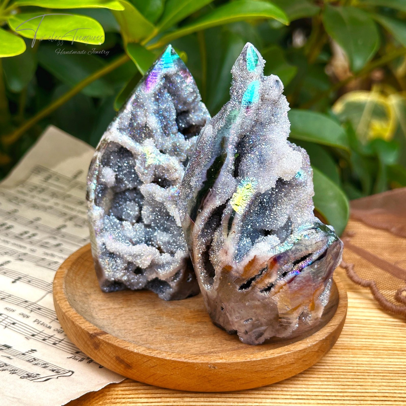 ⭐ Aura Angel Sphalerite Crystal Cluster 200-250g Decor No Import Fees