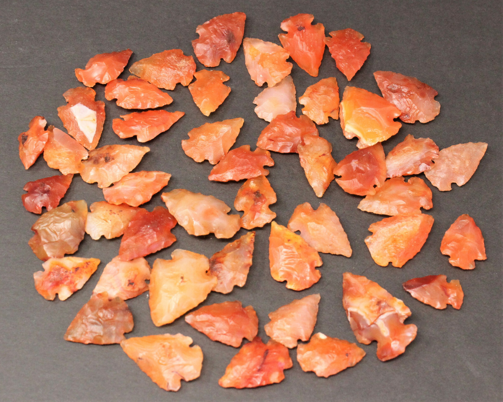 Carnelian Arrowheads: Choose How Many (‘A’ Grade Carnelian, Stone Arrowheads)