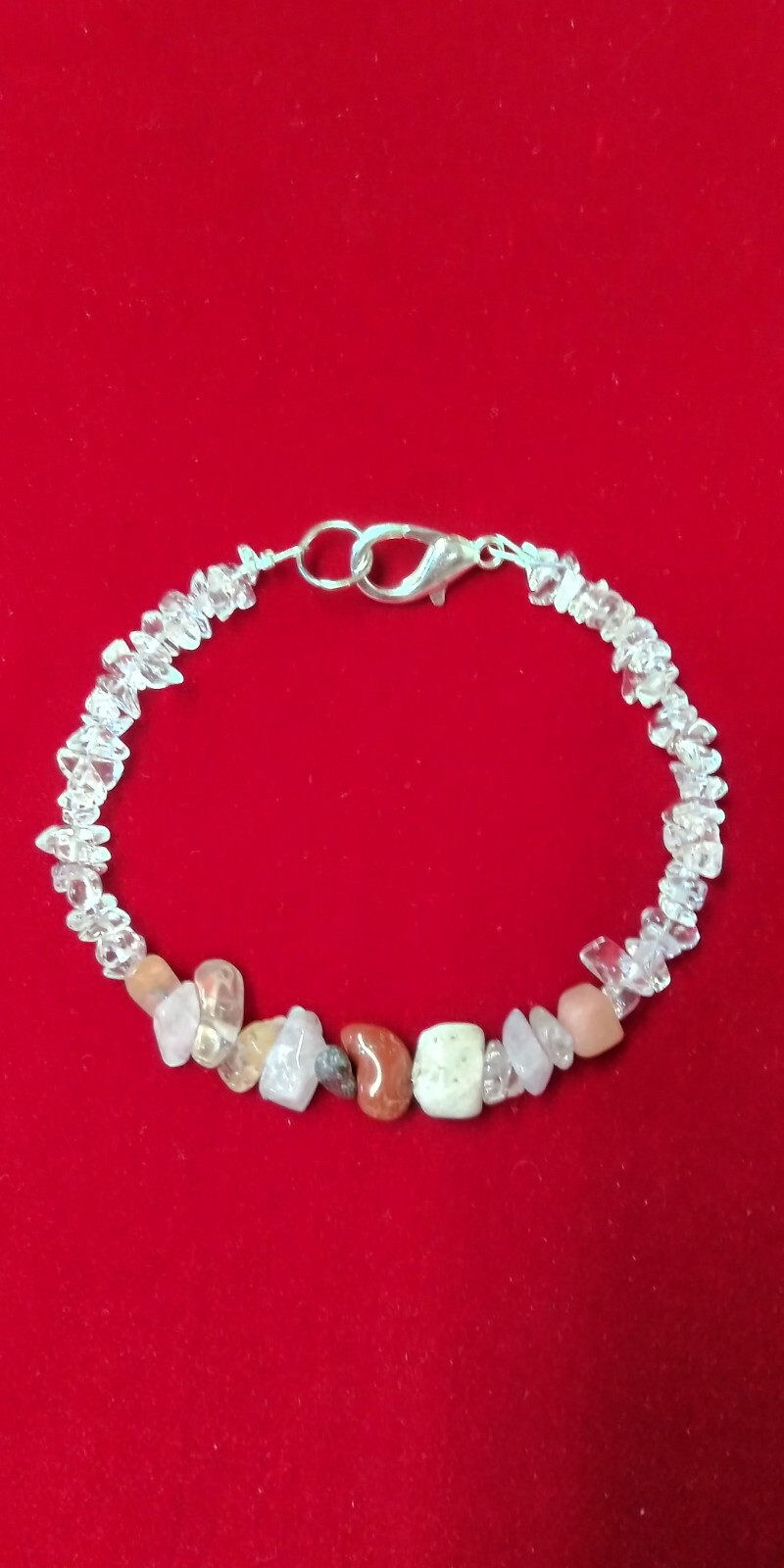 AZEZTULITE POWER ASCENSION 8″ BRACELET LOBSTER CLASP WIRE HEALING ENERGY QUARTZ