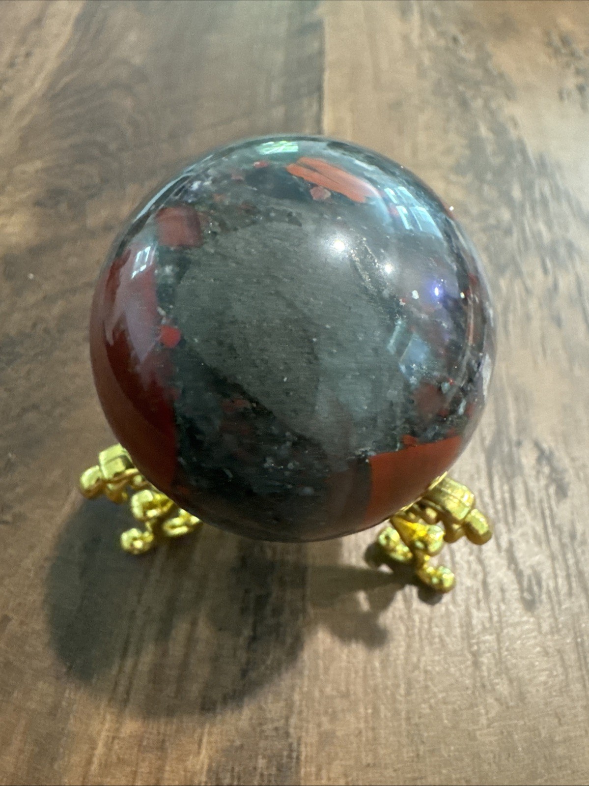 African Bloodstone Crystal Sphere 275 Grams 2.2”