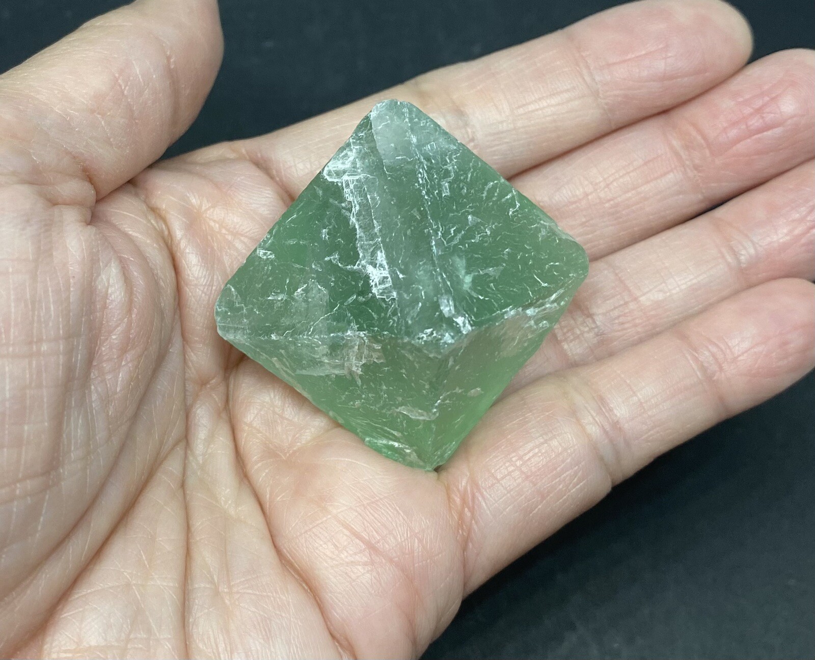 Fluorite Octahedron Green 66g, Aura, Feng Shui, Crystal Healing