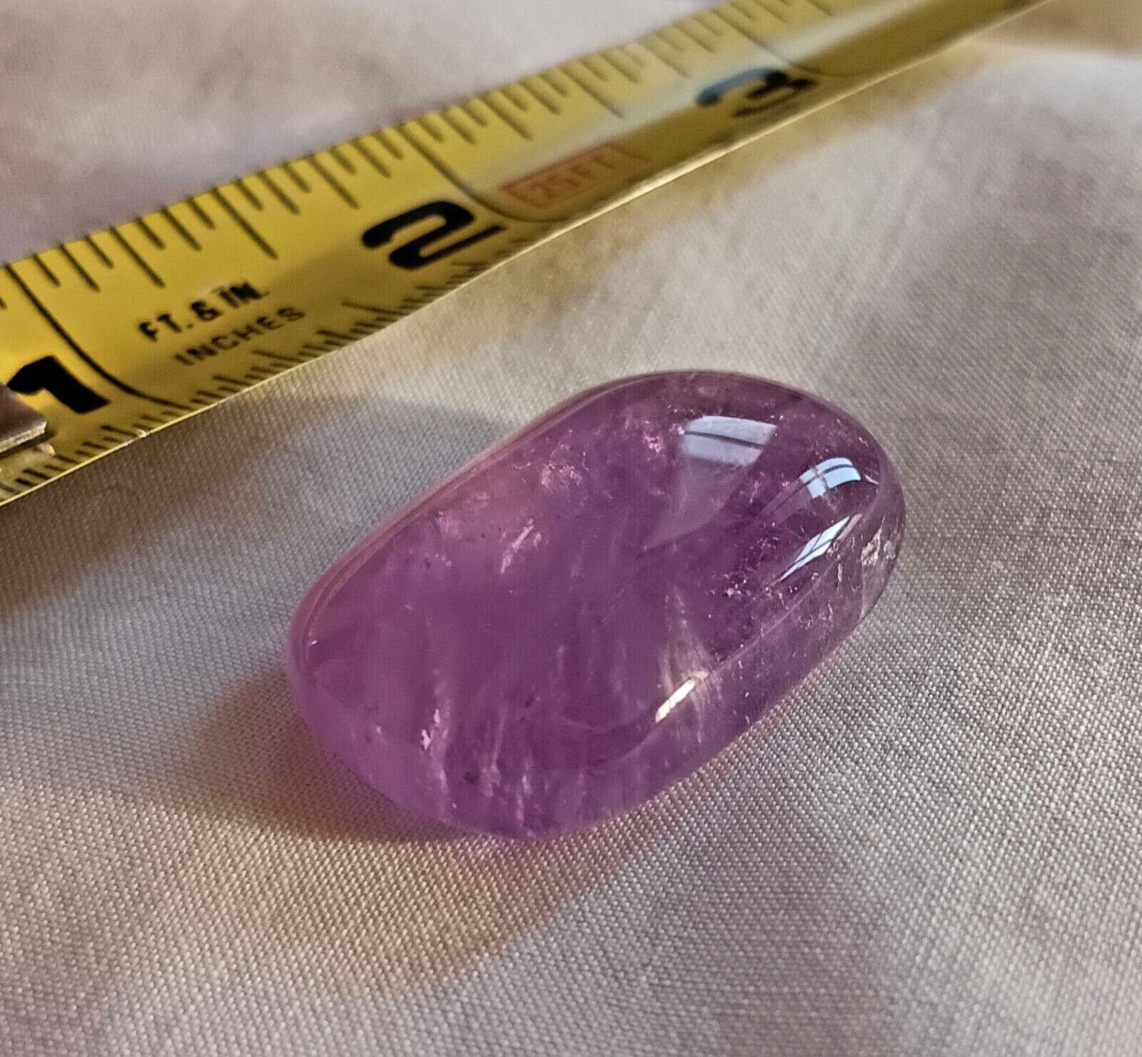 PURPLE AMYTHYST SMALL TUMBLED STONE SPECIMEN JEWEL QUALITY 1″ X .75 X .25″ XLNT
