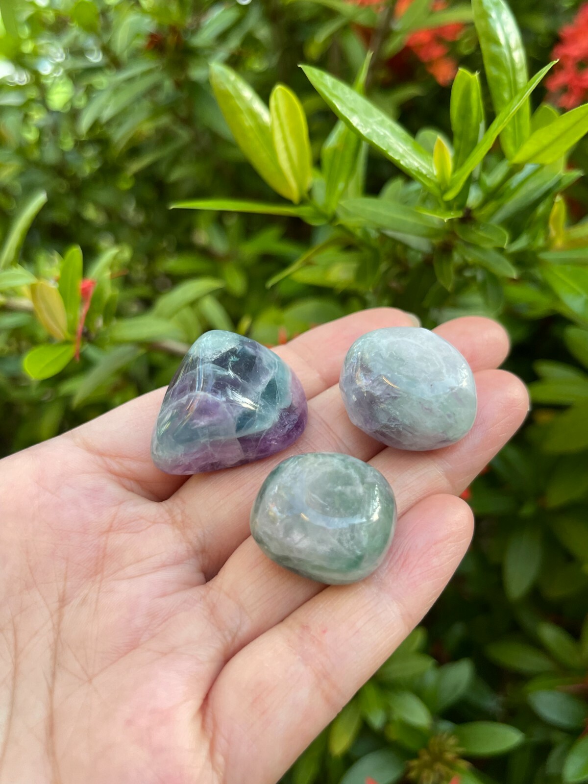 Grade A++ Fluorite Tumbled Stones, 0.8″-1.25″ Tumbled Fluorite, Pick How Many