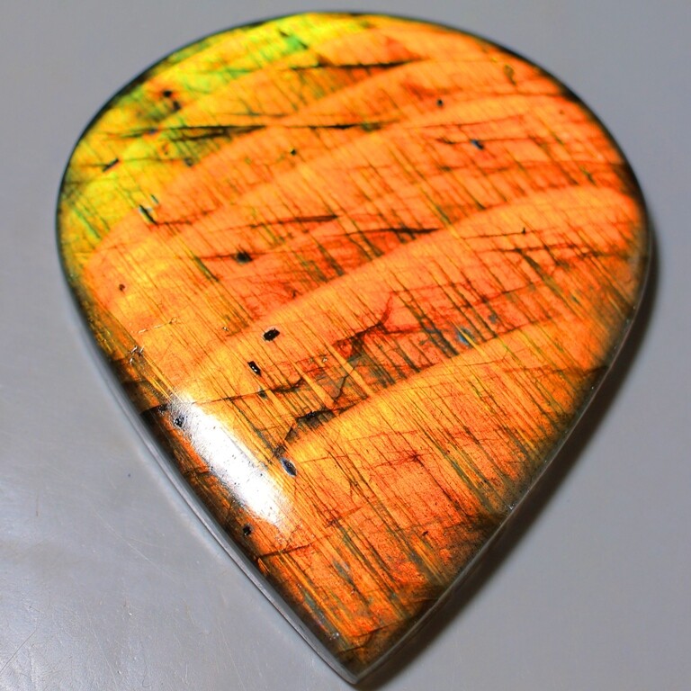 Natural Labradorite Pear , 0.5″- 4″ High Purple Multi Flash, Pick a Size