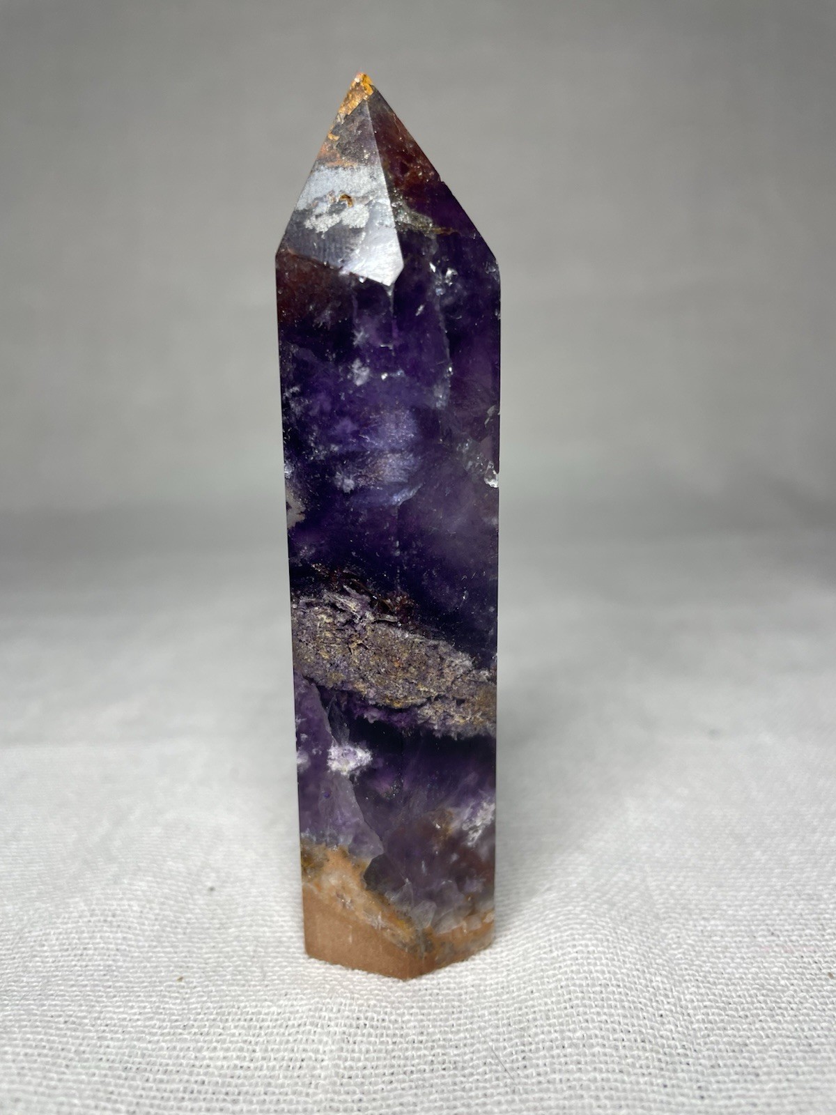 Exquisite Amethyst Tower, Natural Crystal Obelisk Gem 75g