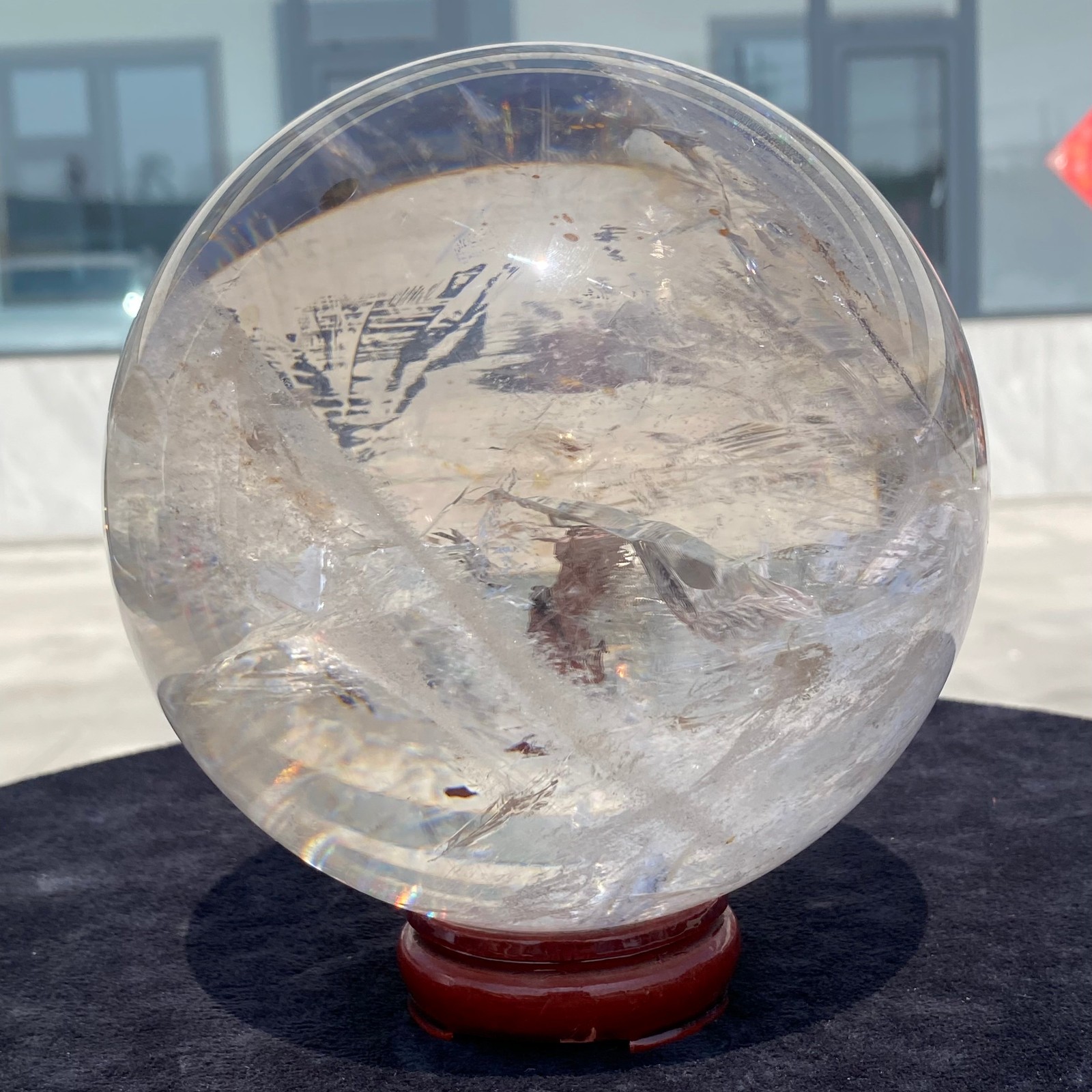 11.24LB white crystal transparent quartz crystal ball Reiki repair