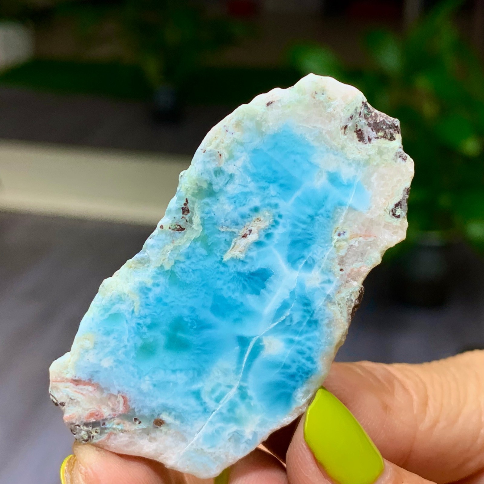 24G Natural larimar/hemimorphite Gorgeous rough raw Crystal Mineral Specimen