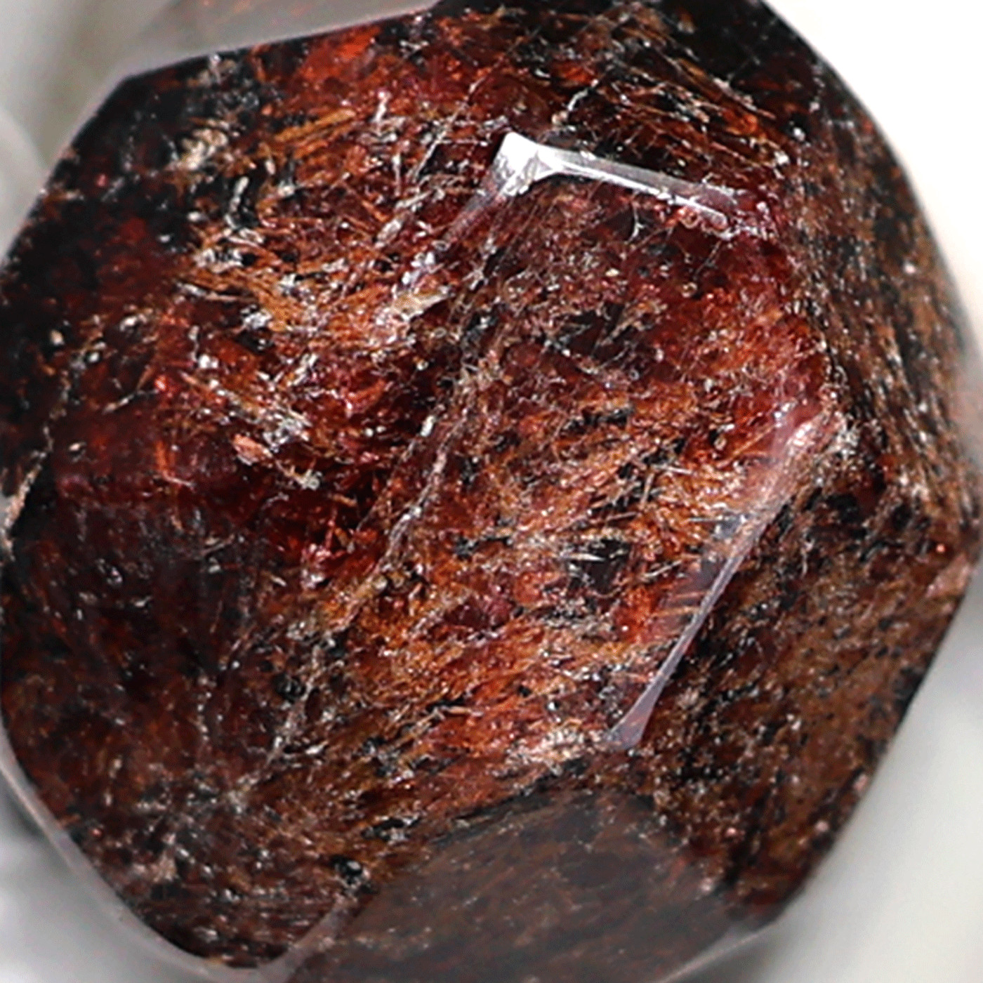 Earth’s Core~ 61g Natural Almandine Garnet Faceted Crystal Sphere Ball Specimen
