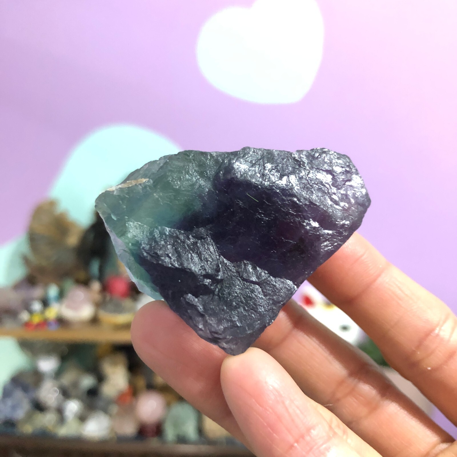 3x Raw Green Blue Fluorite Crystal Quartz Energy Healing Chakras 113g 3-5cm