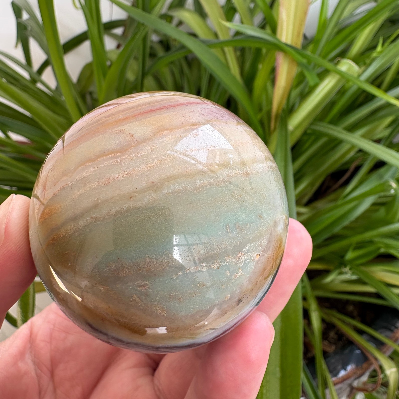 Natural Amazonite Sphere 2.3″ 0.6 lb Crystal Ball Healing