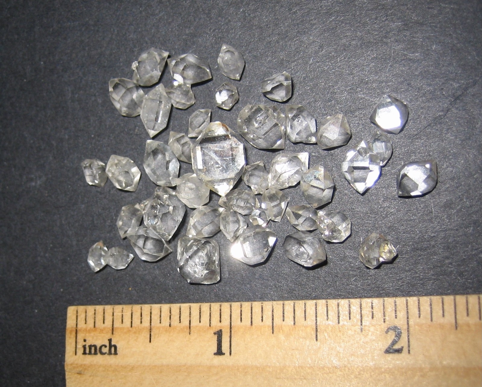 39 BEAUTIFUL TINY NATURAL A+ QUALITY HERKIMER DIAMOND QUARTZ CRYSTALS NY, USA 6g