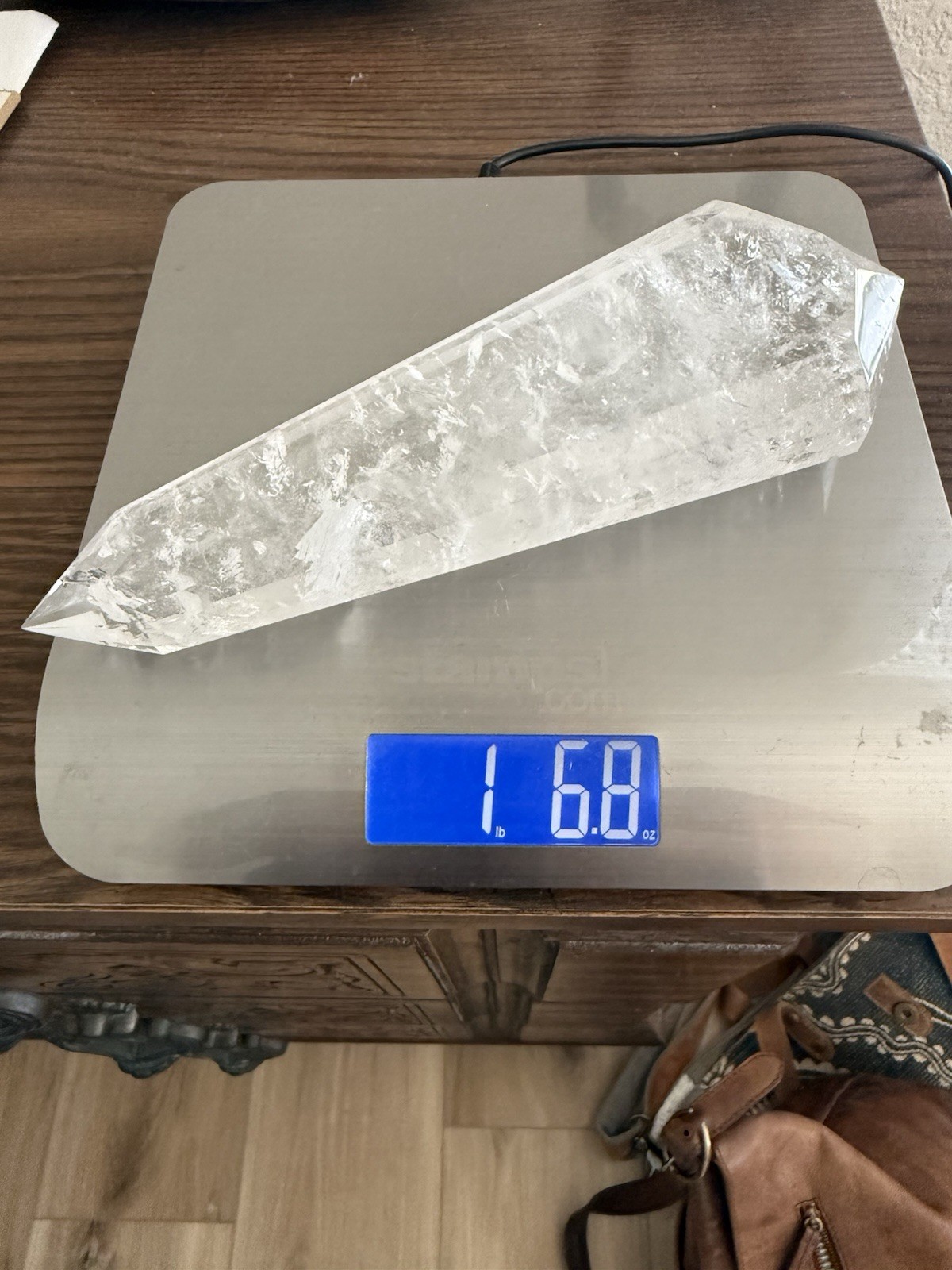 XL High Quality Clear Quartz Crystal DT Vogel Points Double Terminated Rainbows