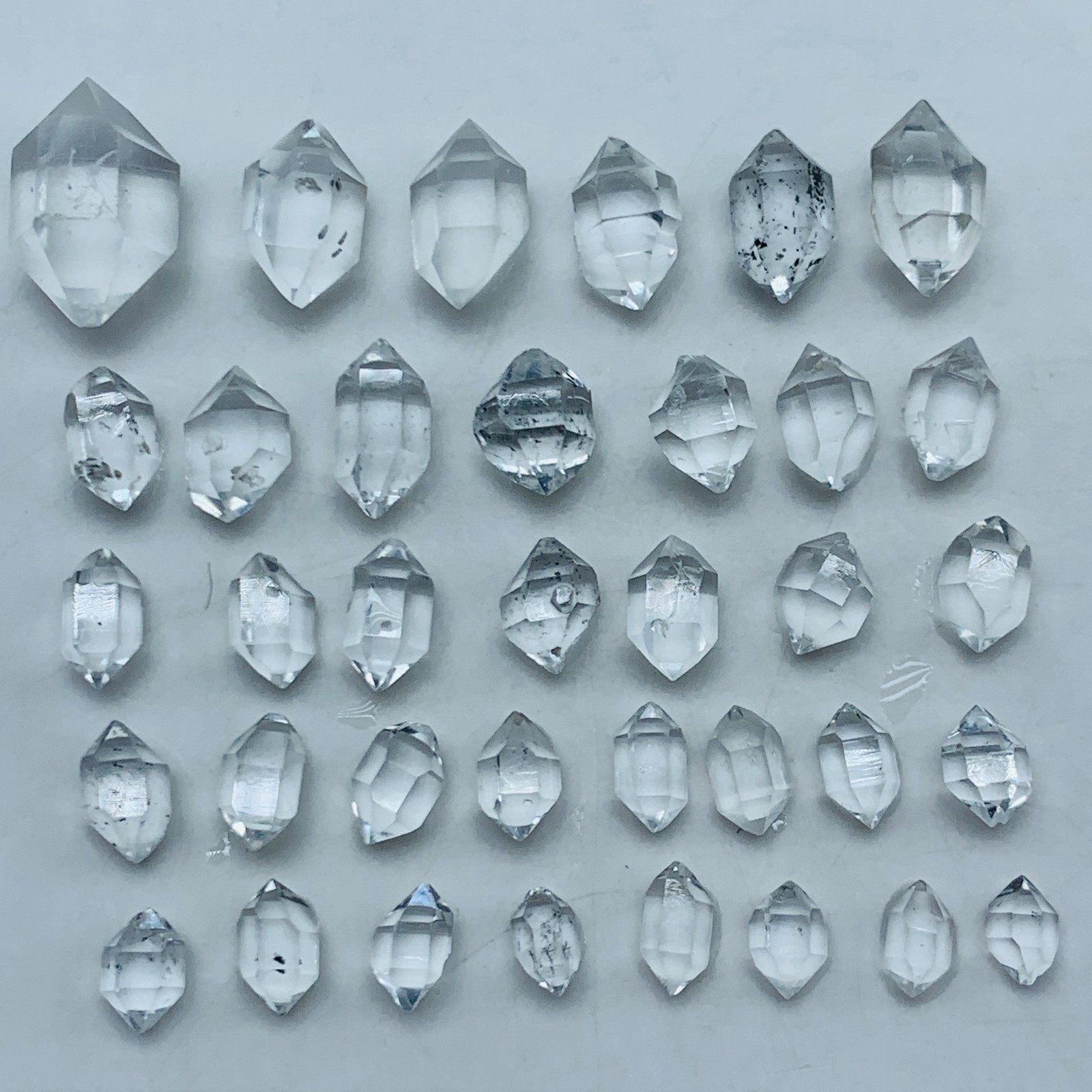 36PC small rare Herkimer diamond, quartz crystal, gemstone gift 20ct 5-11MM